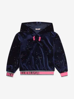 Billieblush Girls Velour Glitter Hoodie