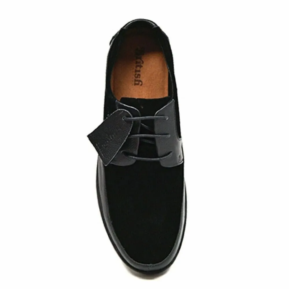 British Walkers Westminster Bally Style Men's Black Leather and Suede Low Top Sneakers