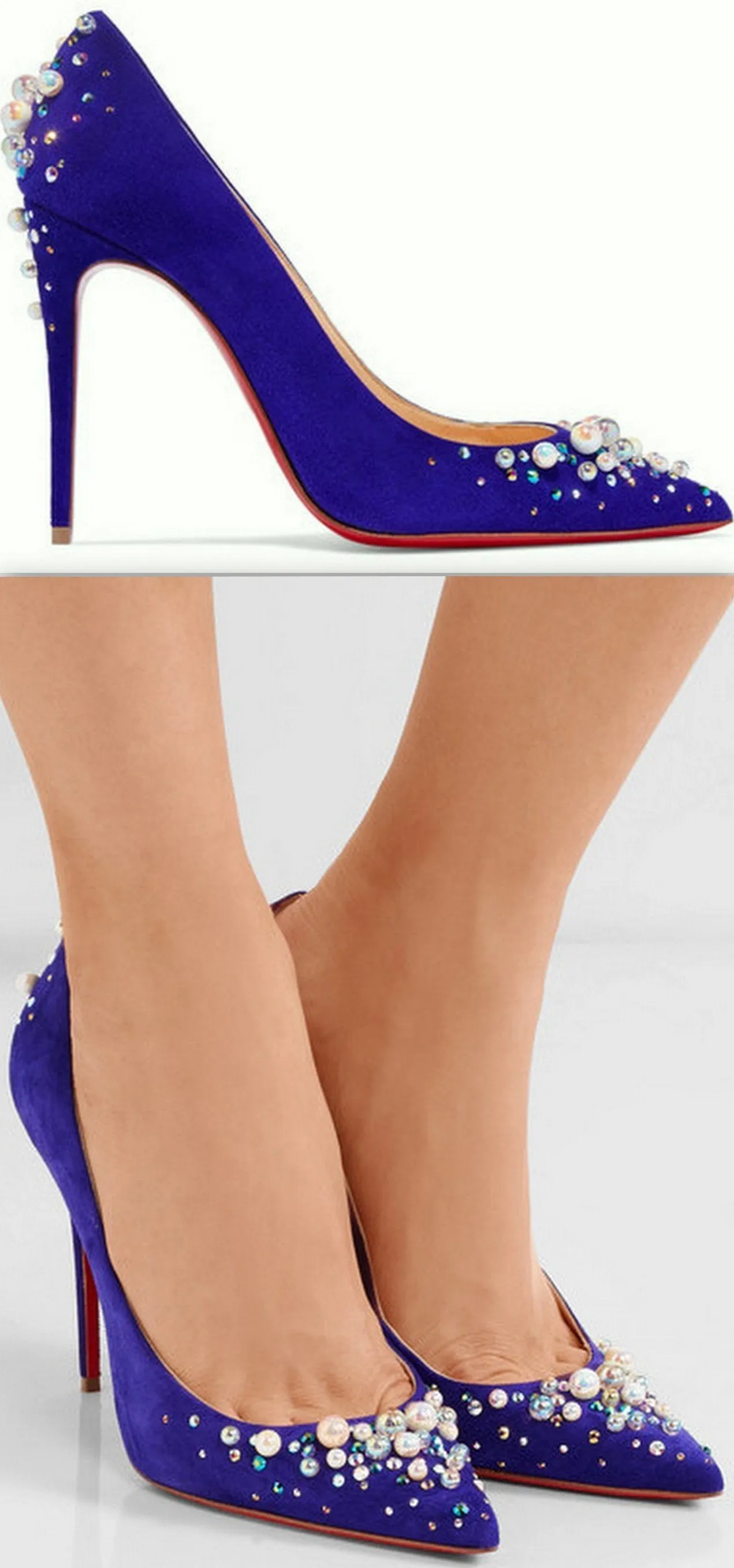 Candidate 100 Embellished Suede Pumps