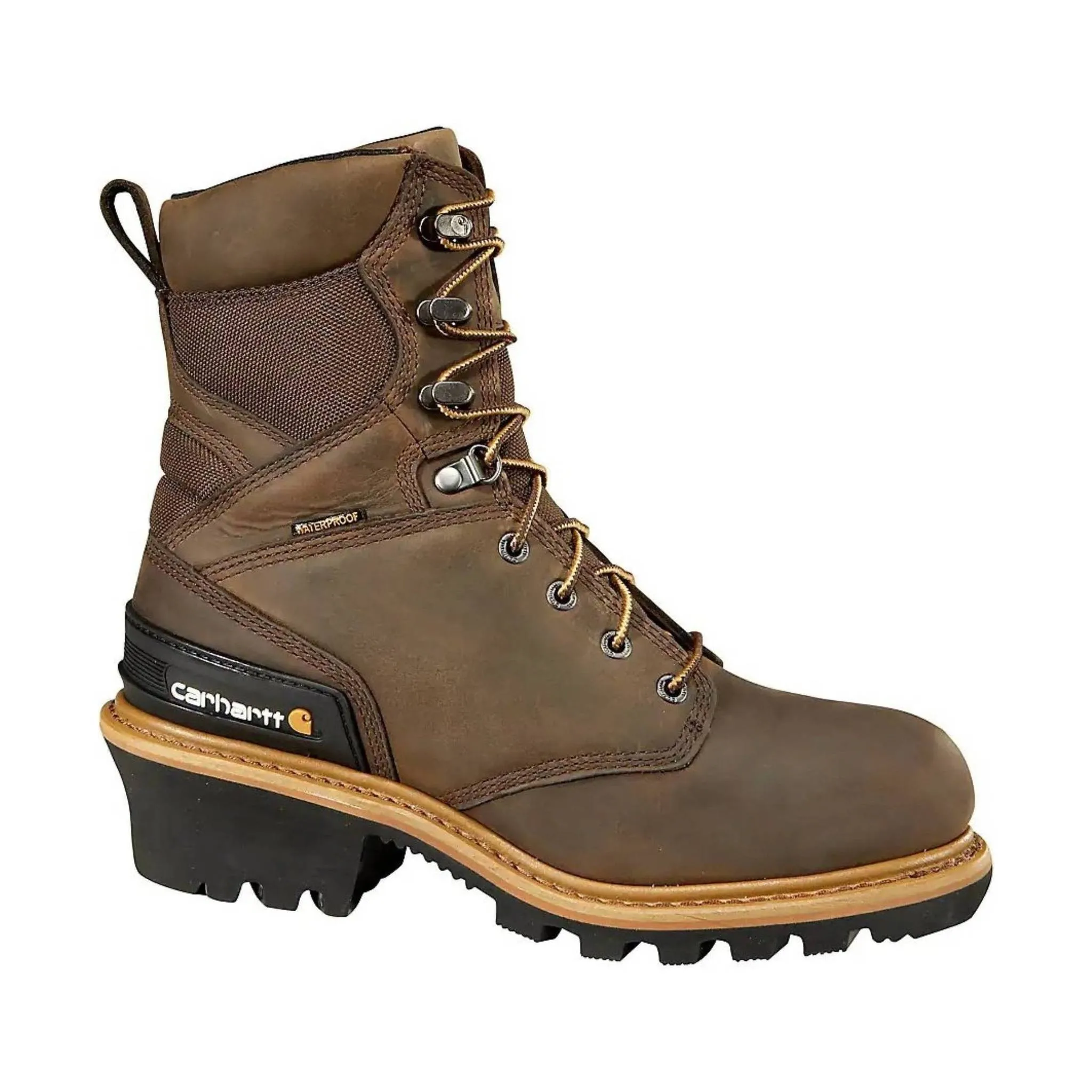 Carhartt Men's 8-Inch Insulated Composite Toe Climbing Boot - Crazy Horse Brown Oil Tanned