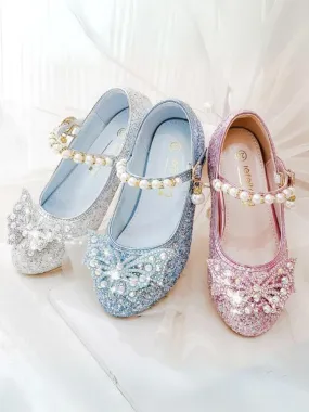 Dazzle Razzle Pearl Strap Mary Jane Shoes By Liv and Mia