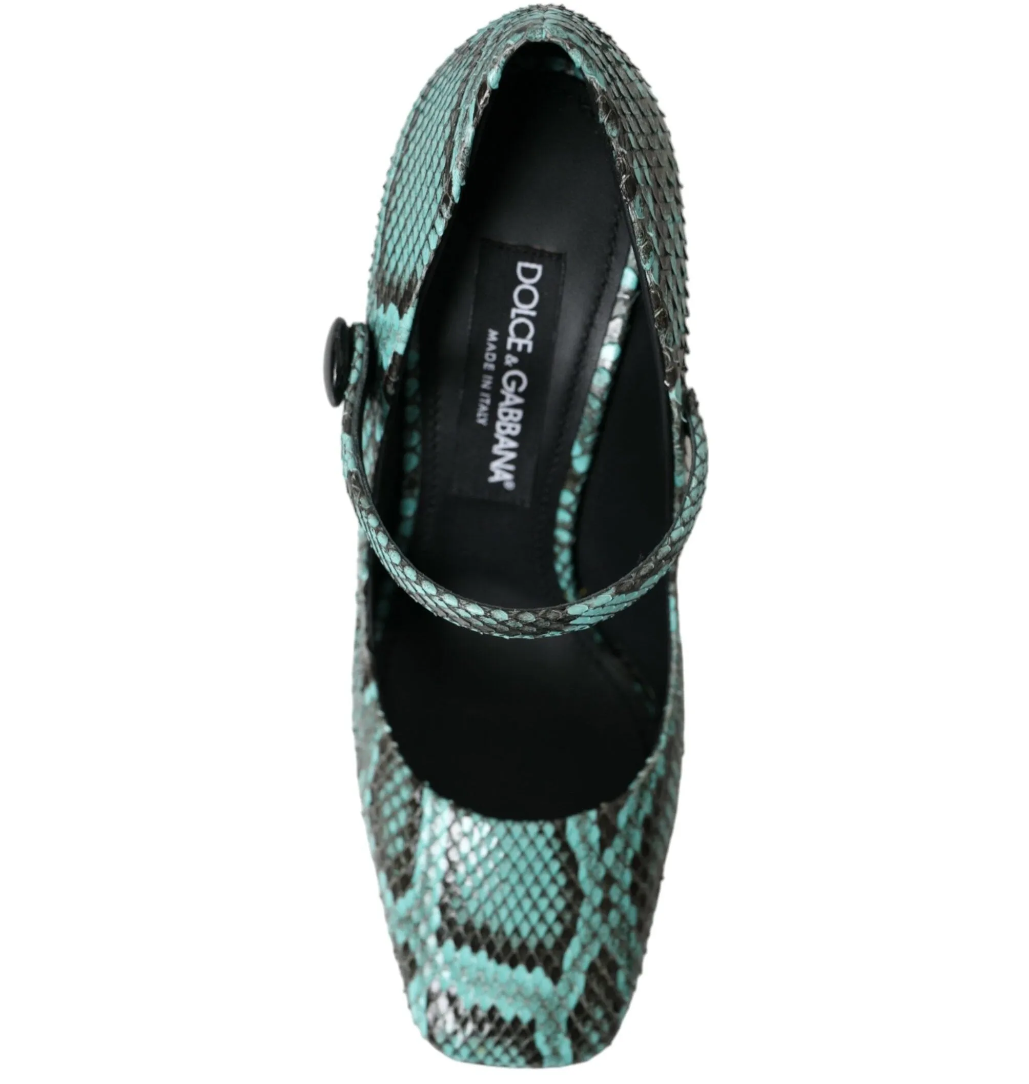 Dolce & Gabbana Aqua Python Mary Jane Pumps