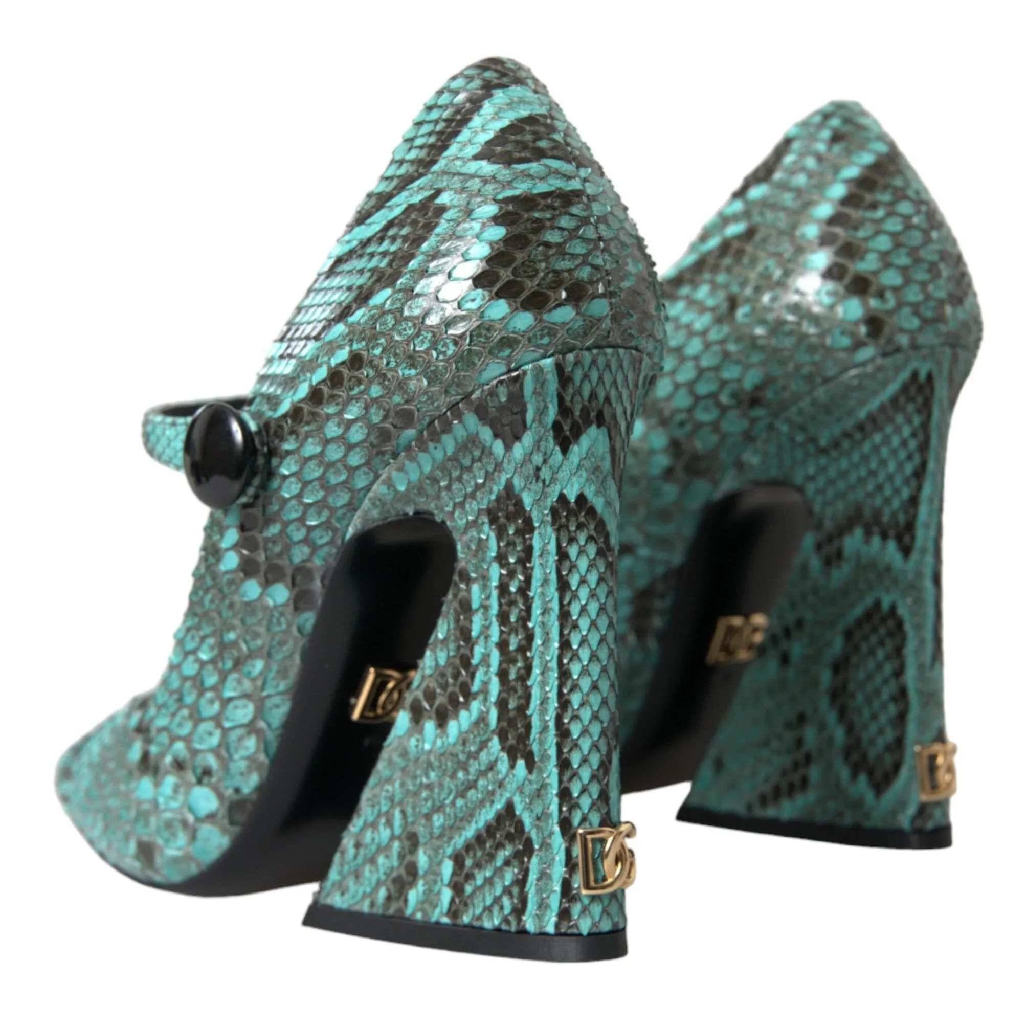 Dolce & Gabbana Aqua Python Mary Jane Pumps