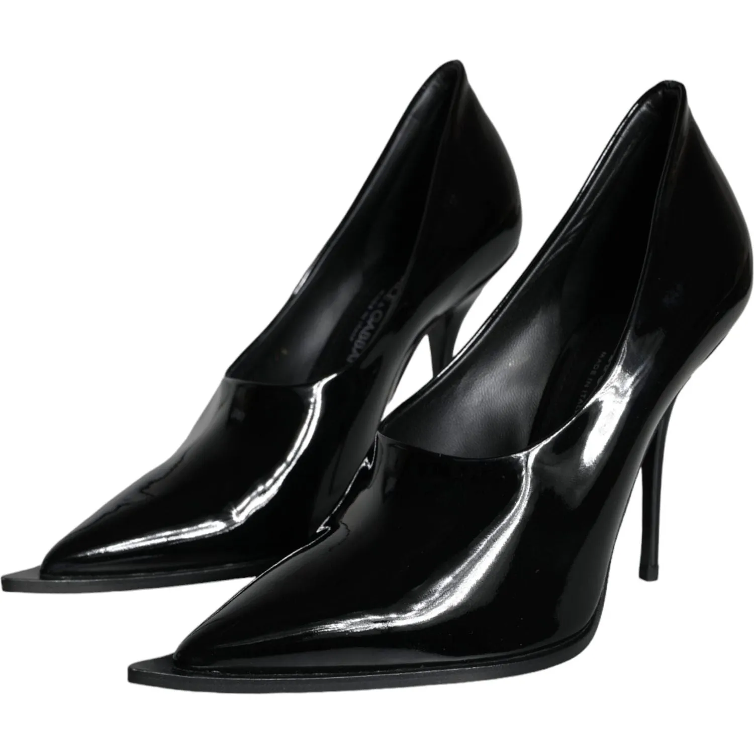 Dolce & Gabbana Black Patent Leather High Heels Pumps Shoes