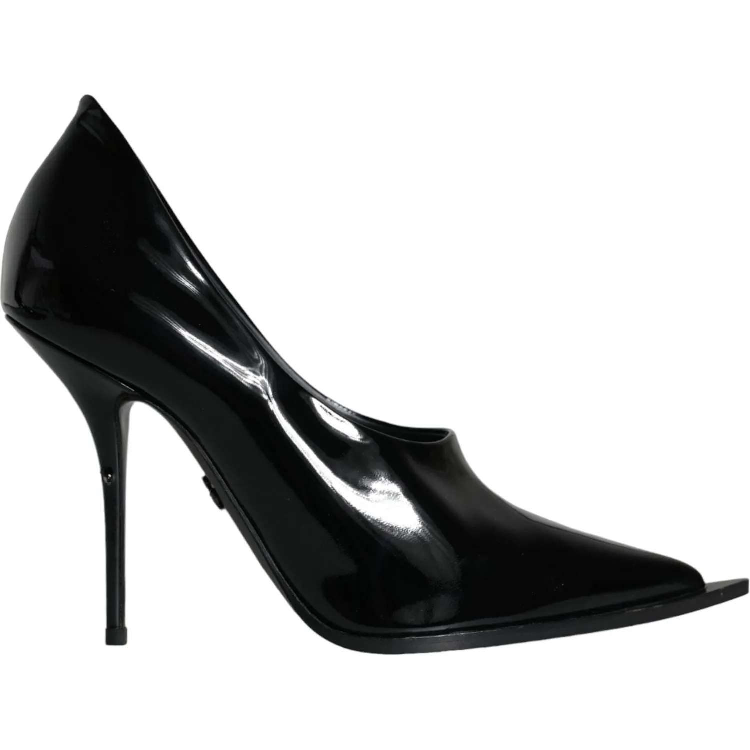 Dolce & Gabbana Black Patent Leather High Heels Pumps Shoes