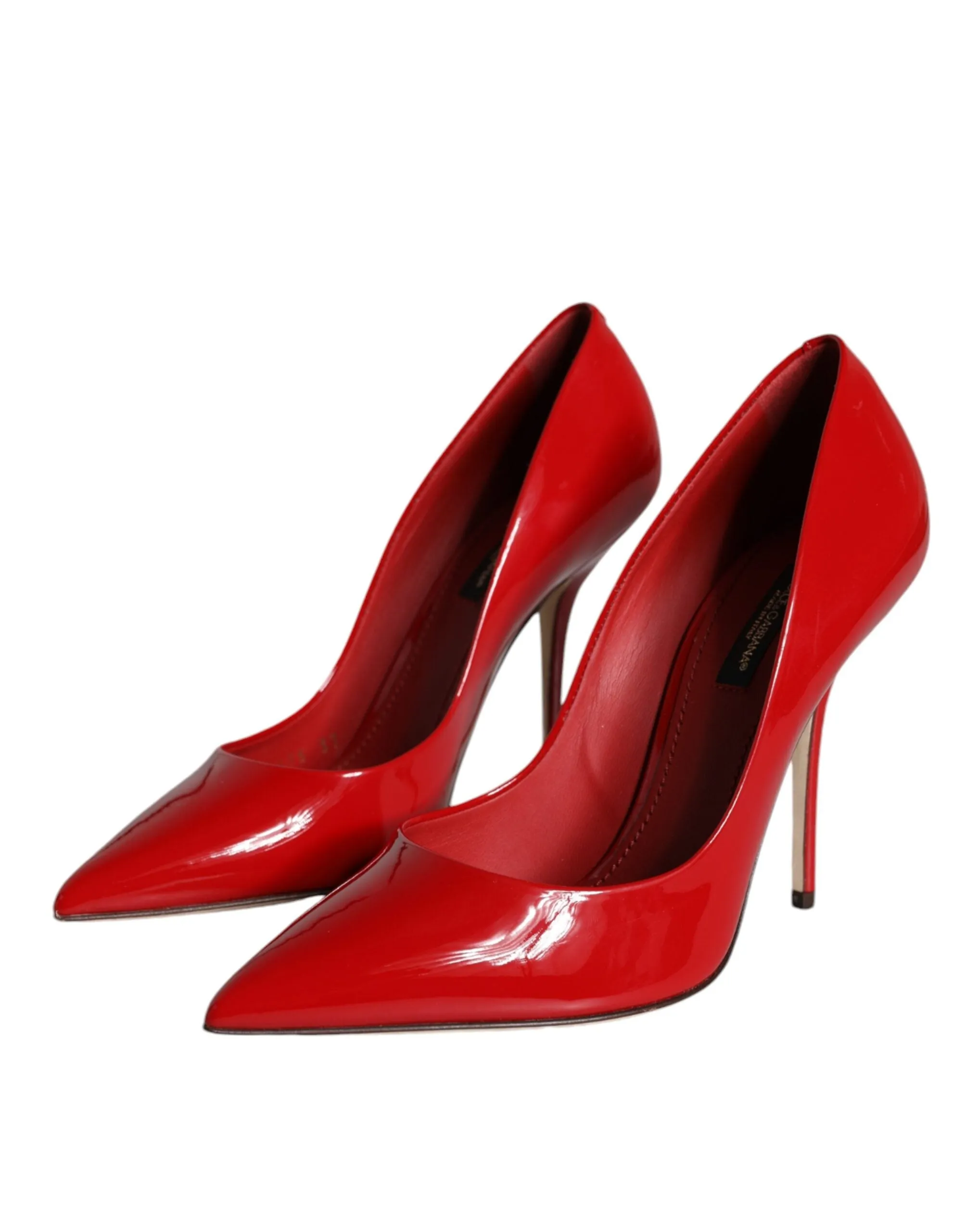 Dolce & Gabbana Red Patent Leather High Heels Pumps Shoes