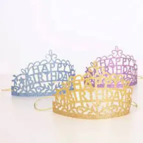 Happy Birthday Party Tiaras (x 8)