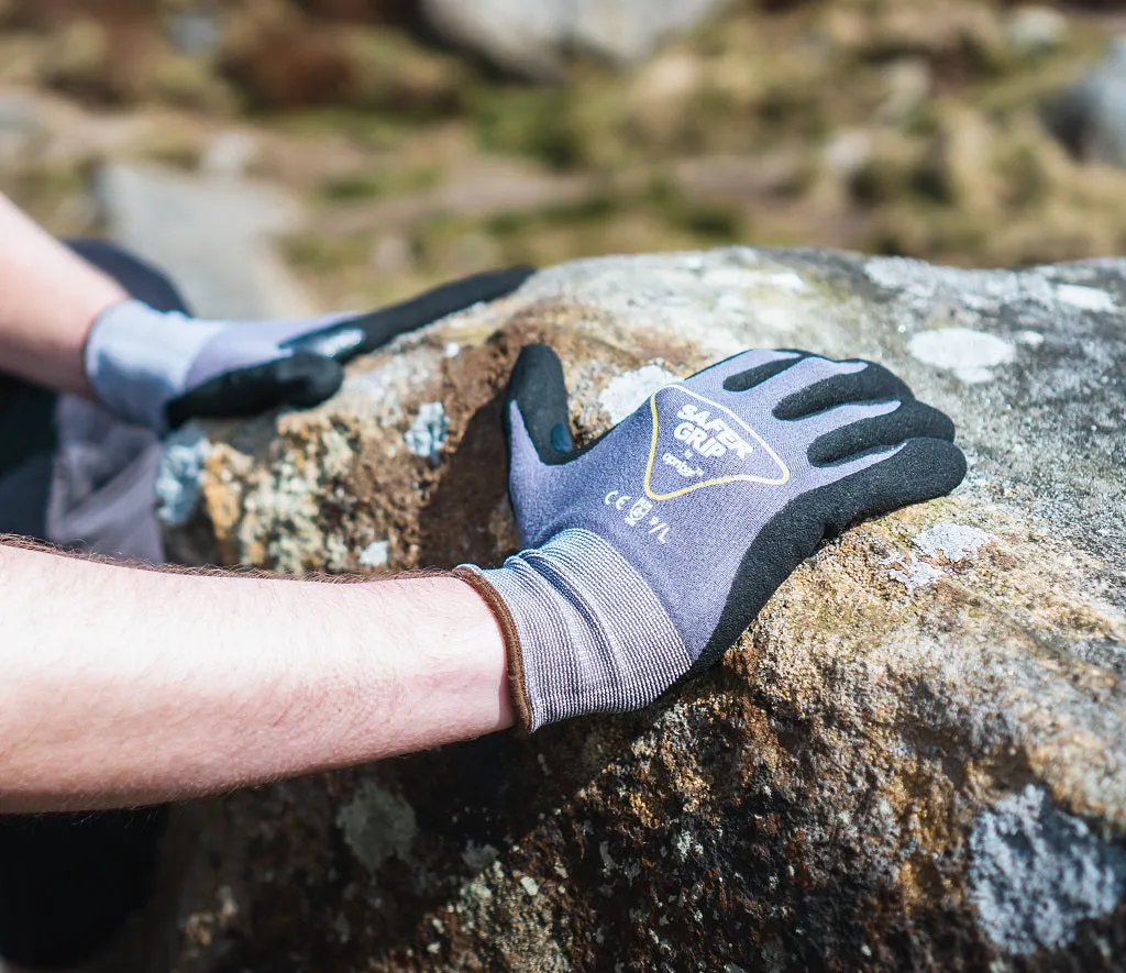 Hiking Gloves - Nitrile Coated Gloves with Touchscreen - Safer Grip by OPNBAR™ (2-Pack)