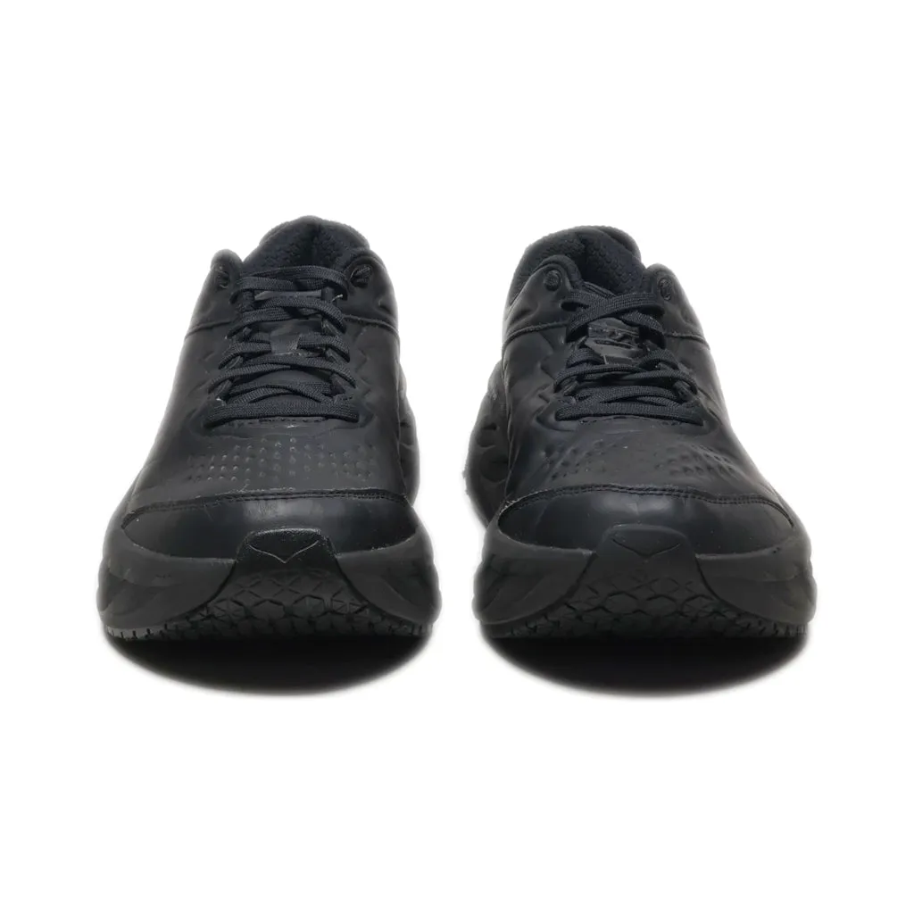 Hoka Bondi Sport Shoes Leather Black Colour For Men