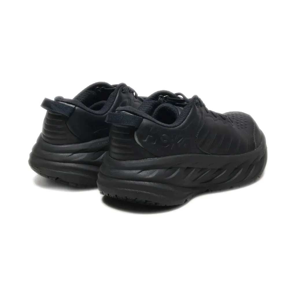 Hoka Bondi Sport Shoes Leather Black Colour For Men