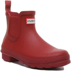 Hunter Original Womens Chelsea In Red