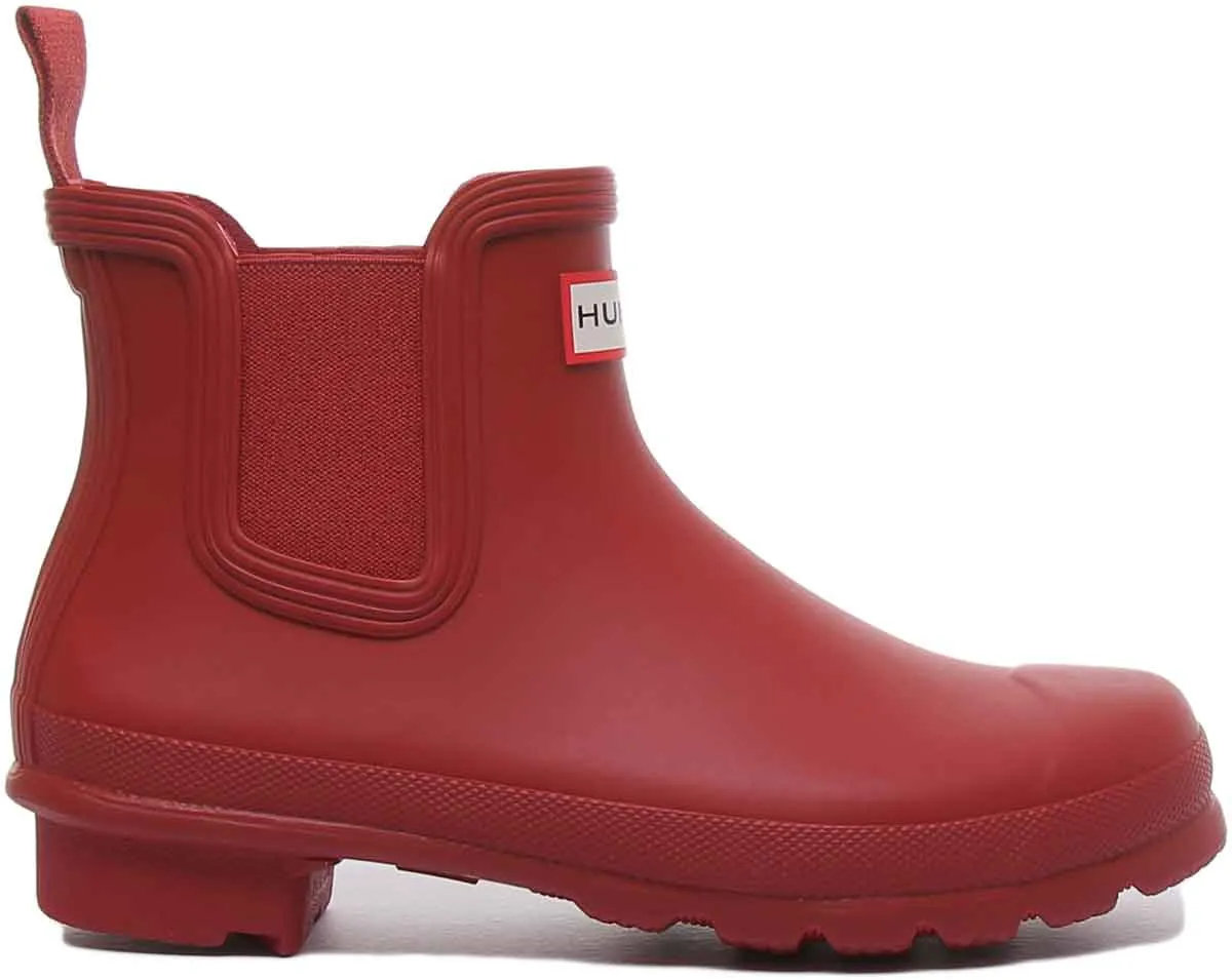 Hunter Original Womens Chelsea In Red