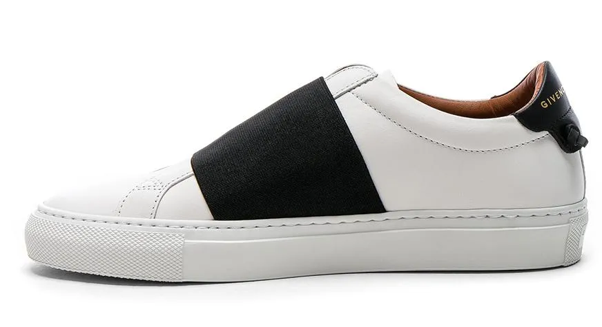 Leather Urban Street Elastic Strap Low Sneakers