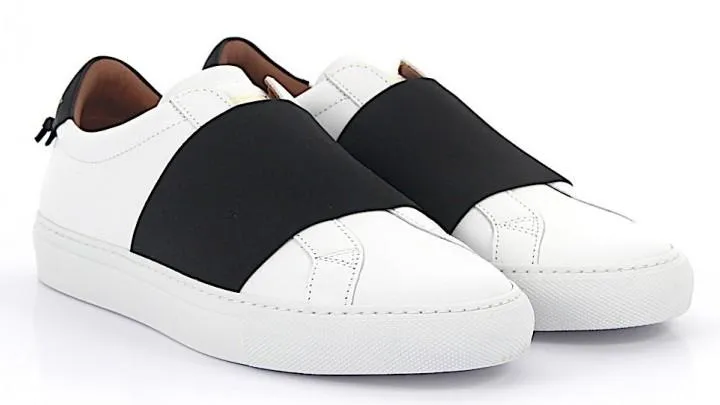 Leather Urban Street Elastic Strap Low Sneakers