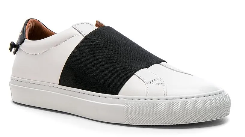 Leather Urban Street Elastic Strap Low Sneakers