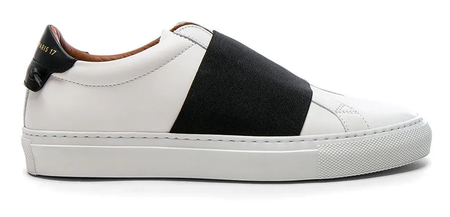 Leather Urban Street Elastic Strap Low Sneakers