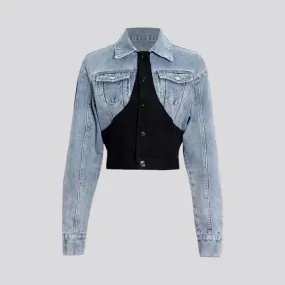 Light-wash slim women's jean jacket