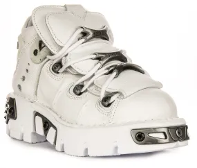 Newrock 106 Reactor Boots In White Leather