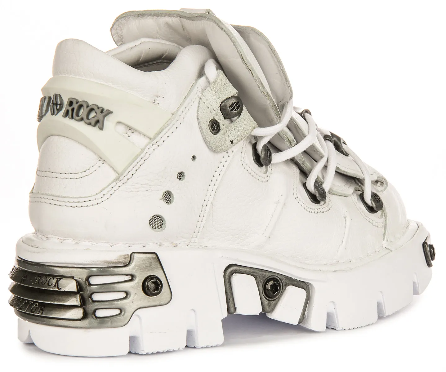 Newrock 106 Reactor Boots In White Leather