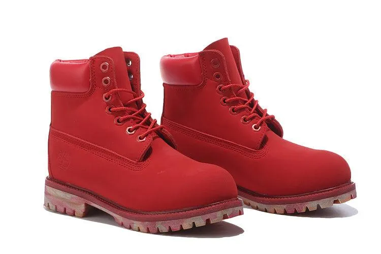 Timberland Icon 6 inch Premium With Camo Outsole Red Waterproof Boots