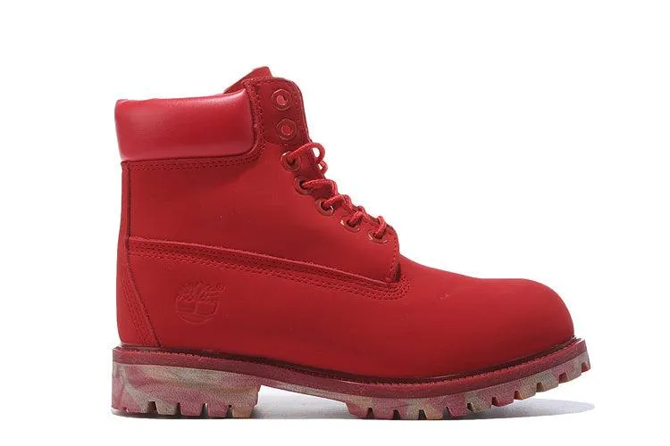 Timberland Icon 6 inch Premium With Camo Outsole Red Waterproof Boots