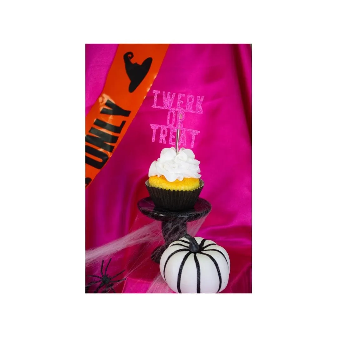 Twerk or Treat Cupcake Toppers, Halloween Bachelorette Party Cupcake Toppers