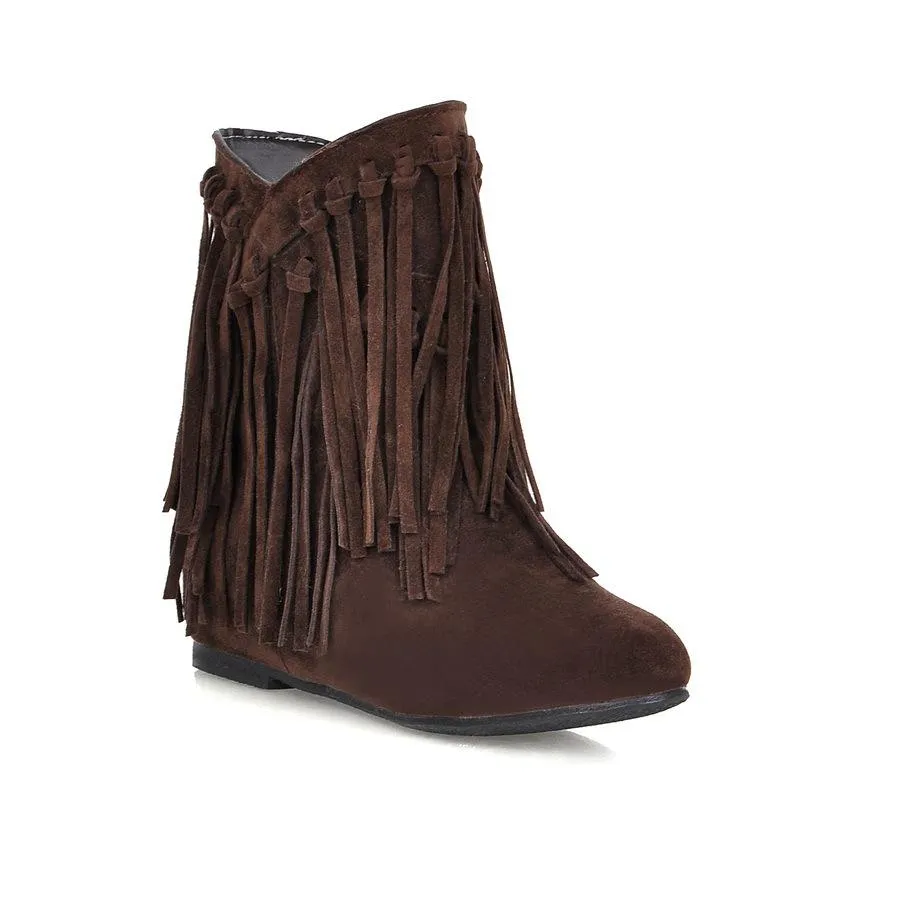 Woman's Tassel Tassel Ankle Boots