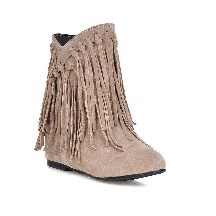 Woman's Tassel Tassel Ankle Boots