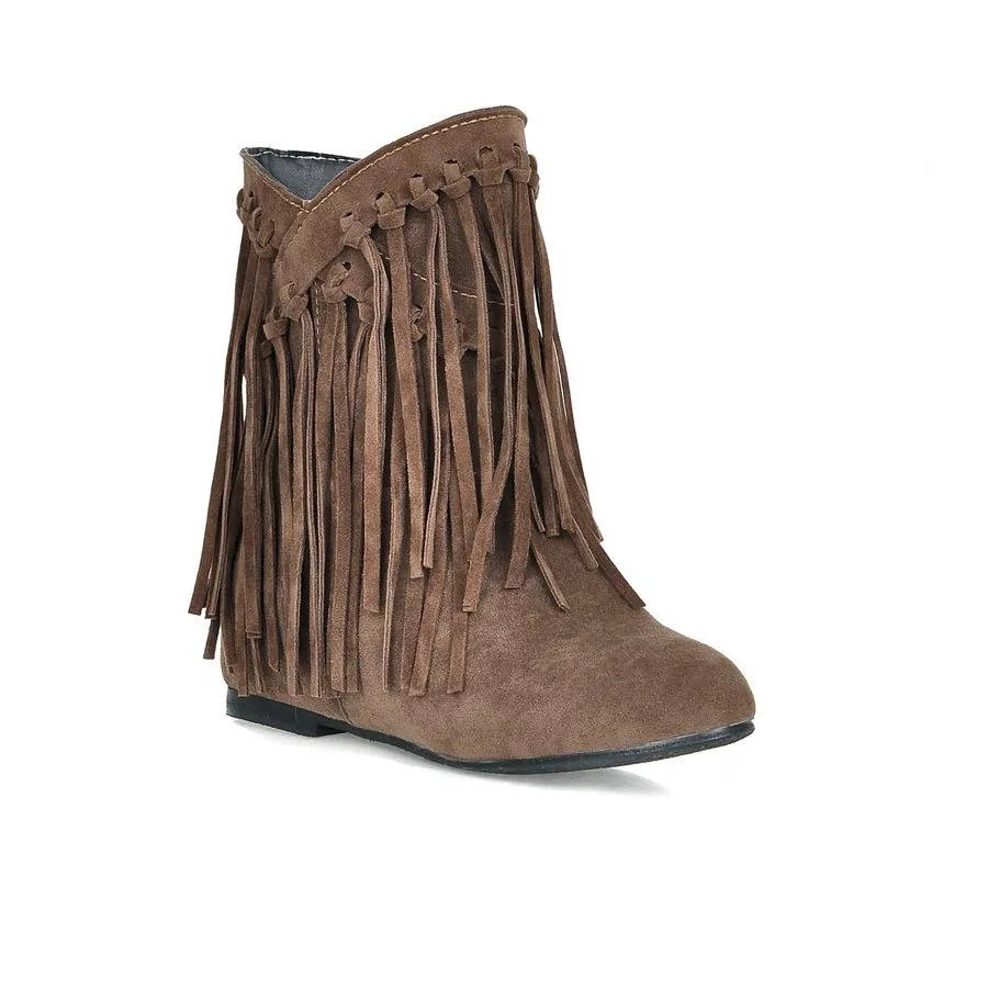 Woman's Tassel Tassel Ankle Boots