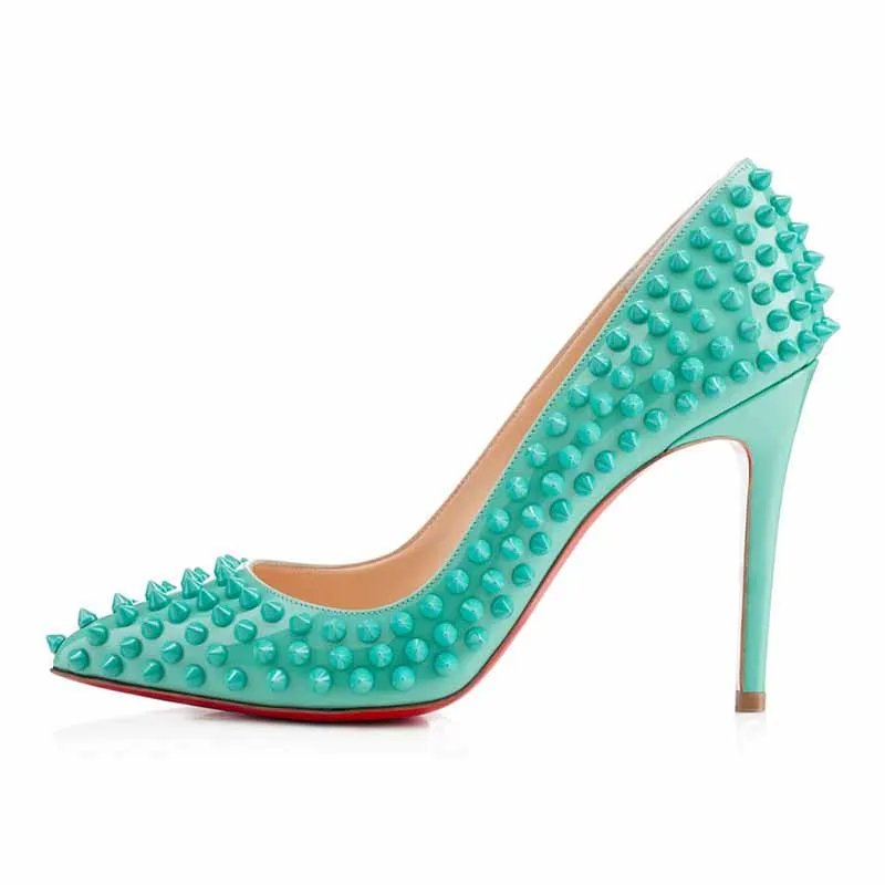 Women Spikes Pumps High Heels Ripped Shoes Slip on Party Stiletto