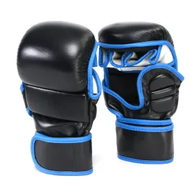 X-Fitness XF2001 7 oz MMA Hybrid Sparring Gloves-BLK/BLUE